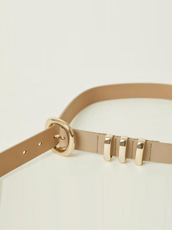  비로우더레귤러 벨트 레귤러 벨트 B Low The Belt 베넷 레더  베이지/골드 - B LOW THE BELT