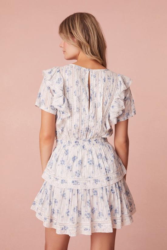  러브쉐이크팬시 숏 원피스 러브 쉑 팬시 나타샤 드레스 스카이세일 블루 - LOVESHACKFANCY