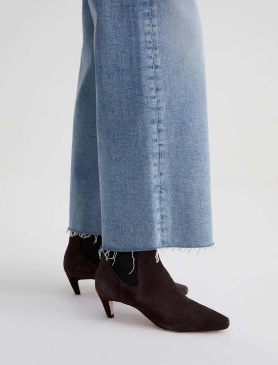  아드리아노 골드슈미드 데님 팬츠 Ag Jeans Saige 와이드 레그 크롭 진 Eclipsed - ADRIANO GOLDSCHMIED