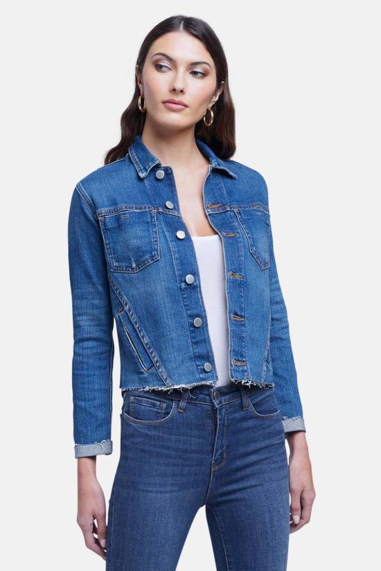  라장스 데님 자켓 Lagence Janelle 재킷 정품 - L'AGENCE