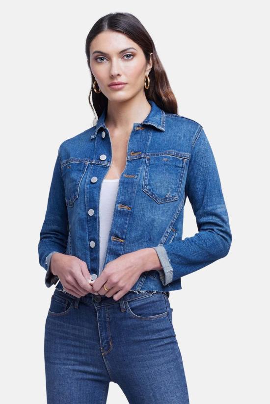  라장스 데님 자켓 Lagence Janelle 재킷 정품 - L'AGENCE