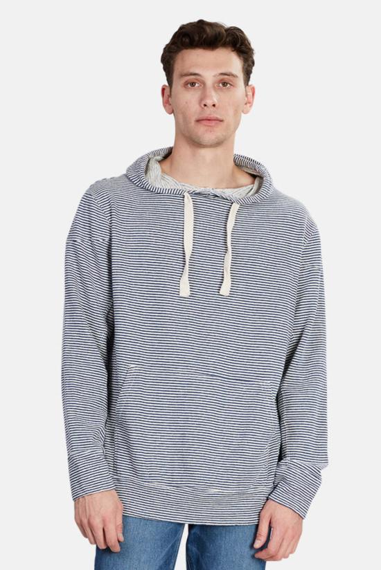  영메이븐 후드 티셔츠 Jungmaven Maui 후드 네이비 스트라이프