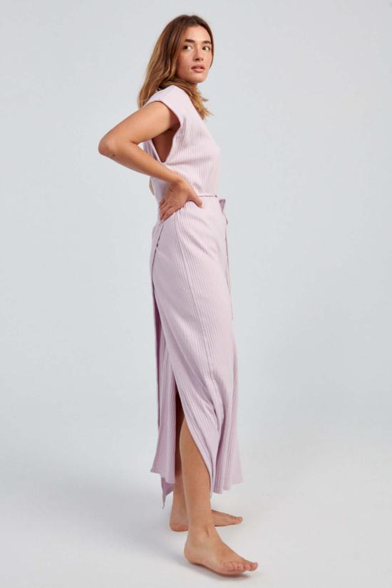  베이스레인지 롱 원피스 베이스렌지 쇼 슬리브리스 드레스 - BASERANGE