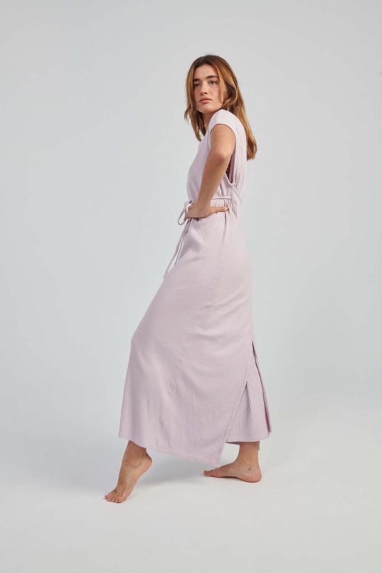  베이스레인지 롱 원피스 베이스렌지 쇼 슬리브리스 드레스 - BASERANGE