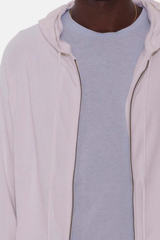  Blue&Cream 자켓 블루&크림 루크 지퍼 후드티 레이저 화이트 - BLUE&CREAM