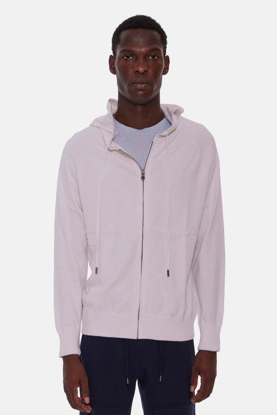  Blue&Cream 자켓 블루&크림 루크 지퍼 후드티 레이저 화이트 - BLUE&CREAM