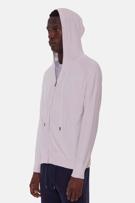  Blue&Cream 자켓 블루&크림 루크 지퍼 후드티 레이저 화이트 - BLUE&CREAM