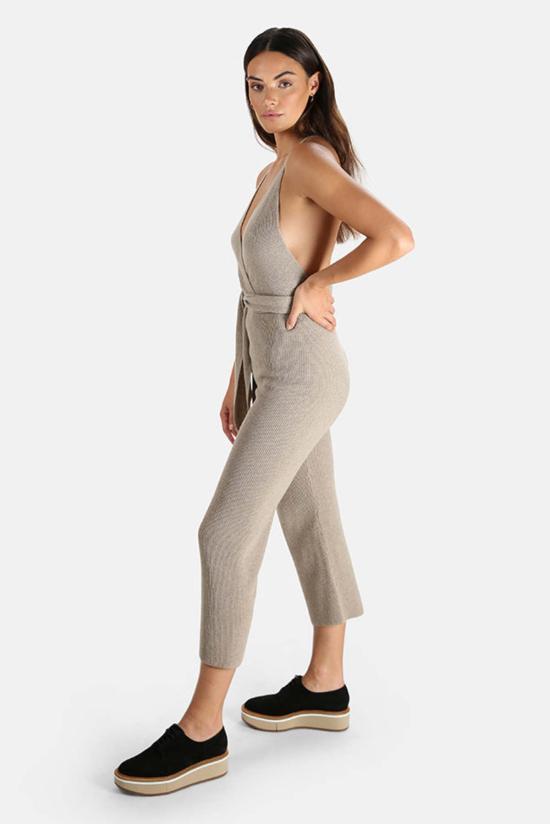  나누슈카 점프수트 Nanushka Tilli 니트  스톤 - NANUSHKA