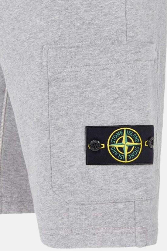  스톤 아일랜드 / 남성 브러시드 플리스 버뮤다 팬츠 멜란지 그레이 771564620 V0M64 BPG - STONE ISLAND