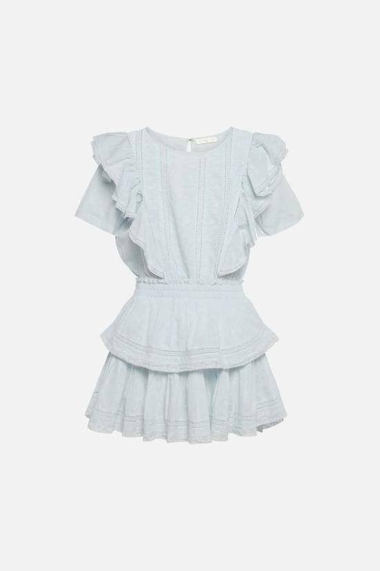  러브쉐이크팬시 숏 원피스 러브 쉑 팬시 나타샤 드레스 호라이즌 블루 핸드 다이 - LOVESHACKFANCY