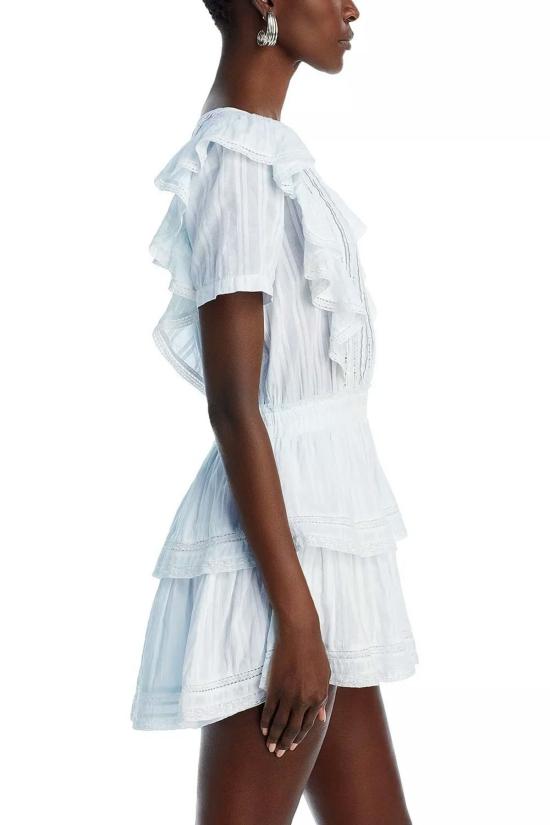  러브쉐이크팬시 숏 원피스 러브 쉑 팬시 나타샤 드레스 호라이즌 블루 핸드 다이 - LOVESHACKFANCY