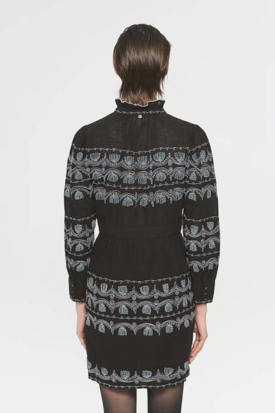  안틱 바틱 숏 원피스 앤틱 바틱 넬리 자수 드레스 터키석/블랙 - Antik Batik