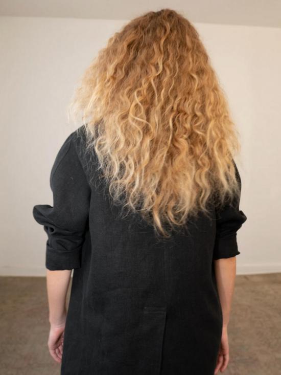  지 로파 수트 자켓 나딘 리넨 블레이저 블랙 - ZII ROPA