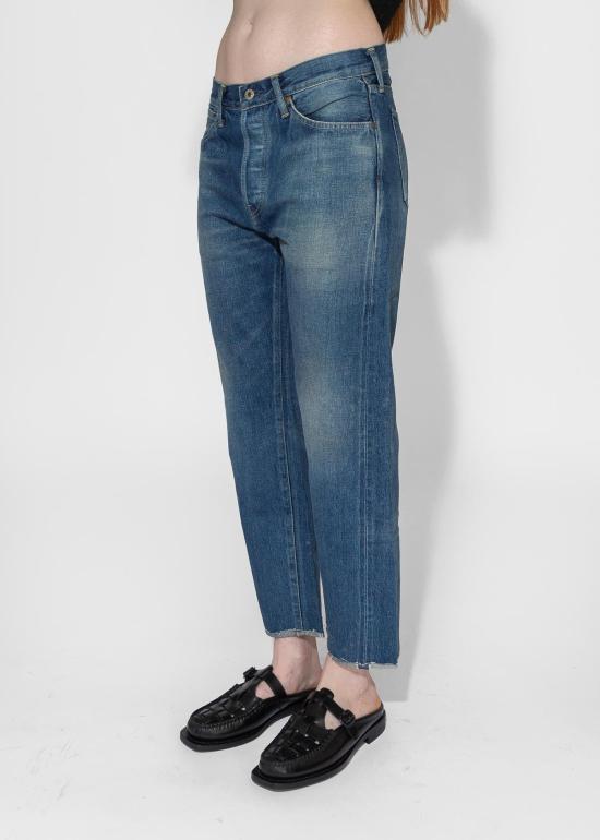  Chimala 데님 원피스 치말라 셀비지 데님 중고 앵클 컷 진 다크 빈티지 - CHIMALA