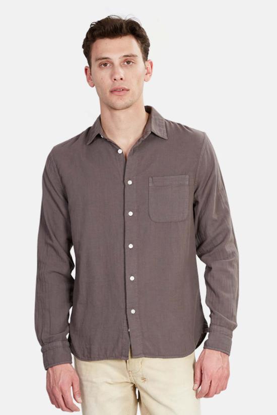  KATO 긴팔 셔츠 카토 리퍼 더블 거즈  숯