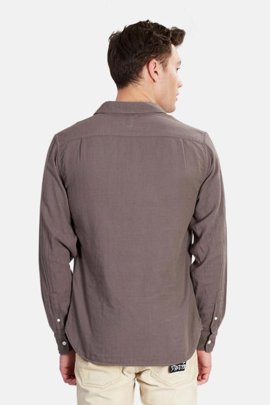  KATO 긴팔 셔츠 카토 리퍼 더블 거즈  숯 - KATO