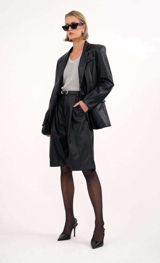  논살란트 레이블 수트 세트 논샬런트 라벨 패럴 레더 블레이저 블랙 - NONCHALANT LABEL