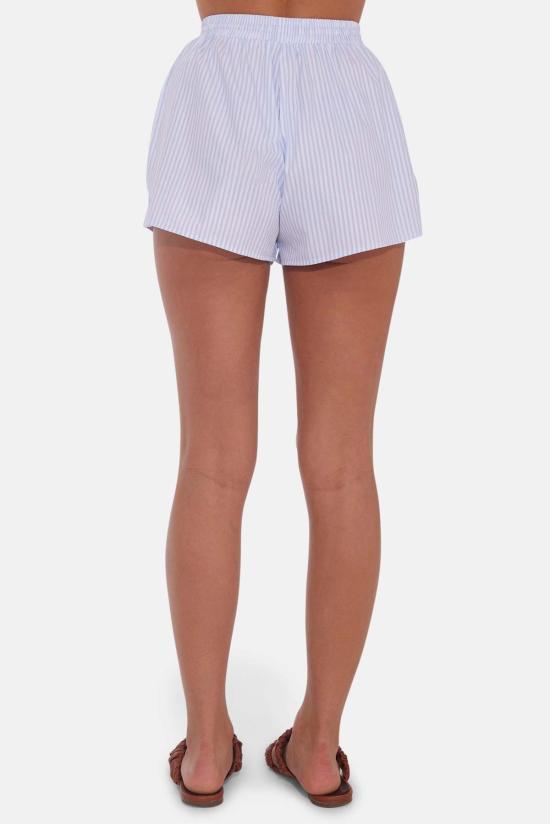  더 타일 클럽 숏팬츠 타일 클럽 홀시 팝린 반바지 마이크로 스트라이프 화이트/블루 - THE TILE CLUB