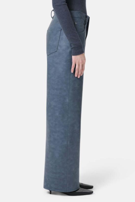  에이골디 데님 팬츠 아골드 리사이클 가죽 로우 커브 진 블루 제이 - AGOLDE