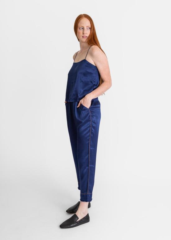  라쿠엘 알레그라 민소매 티셔츠 라켈 알레그라 크레센트 캐미 네이비 - RAQUEL ALLEGRA