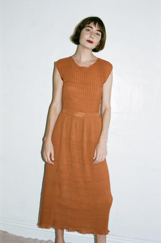  Renaissance 블라우스 르네상스 센서 상단 번트 오렌지 - OTHER BRANDS