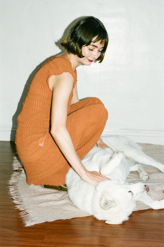  Renaissance 블라우스 르네상스 센서 상단 번트 오렌지 - OTHER BRANDS