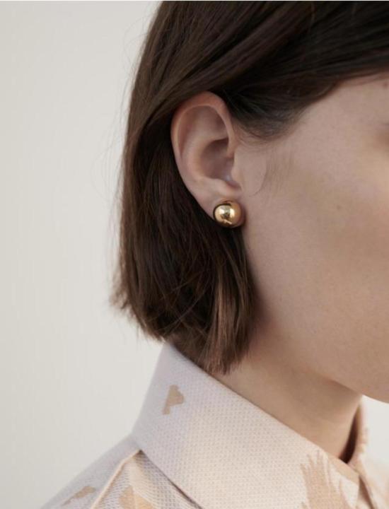  캐슬린 휘태커 이어링 스몰 스피어 스터드 14K 옐로우 골드 - KATHLEEN WHITAKER