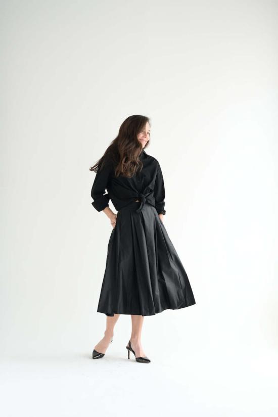  케이시 케이시 미디 스커트 아나키치 스커트 블랙 - CASEY CASEY