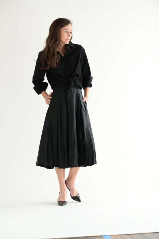  케이시 케이시 미디 스커트 아나키치 스커트 블랙