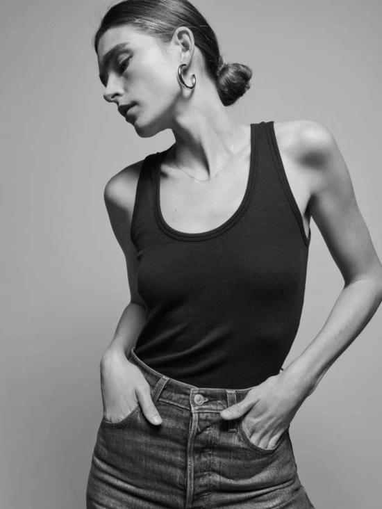  네이션 리미티드 민소매 티셔츠 스텔라 탱크 블랙 - NATION LTD