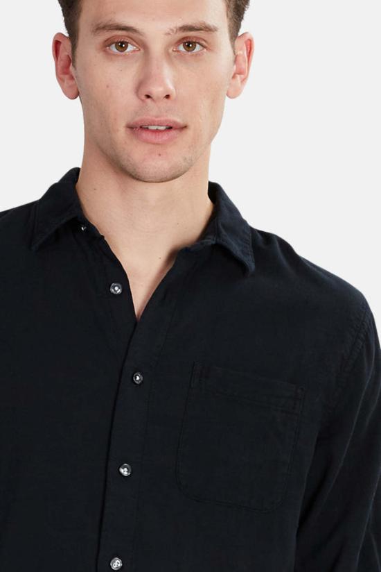  KATO 긴팔 셔츠 카토 리퍼 더블 거즈  블랙 - KATO