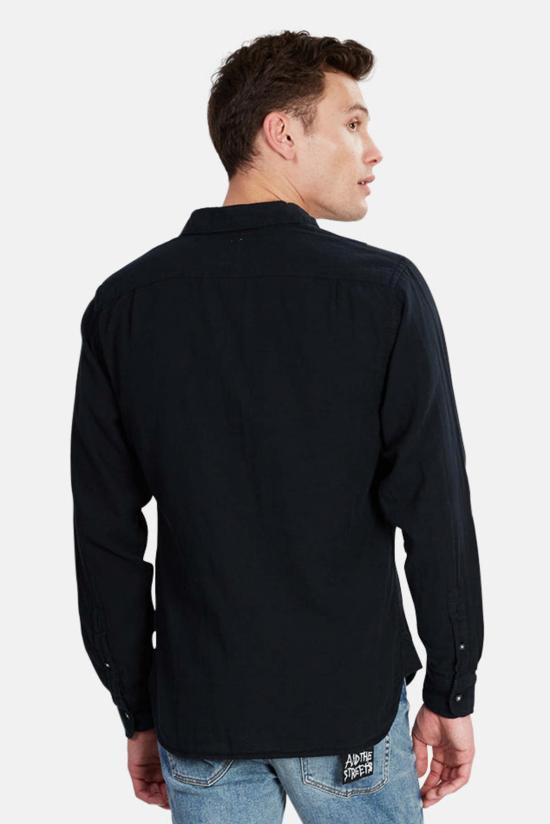  KATO 긴팔 셔츠 카토 리퍼 더블 거즈  블랙 - KATO