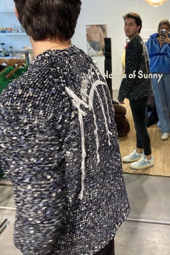  하우스오브써니 스웨터 하우스 오브 서니 커트 셰닐 솔트 앤 페퍼 - HOUSE OF SUNNY