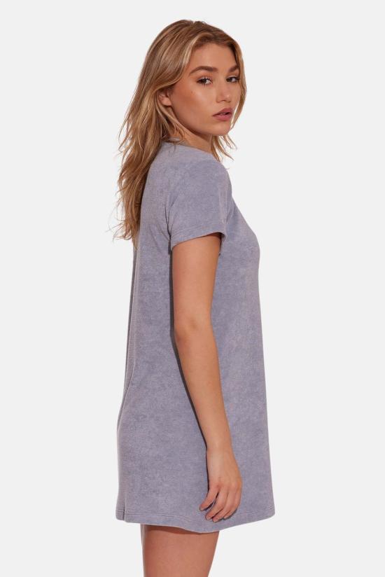  더 타일 클럽 숏 원피스 타일 클럽 테리 티 드레스 그레이 - THE TILE CLUB