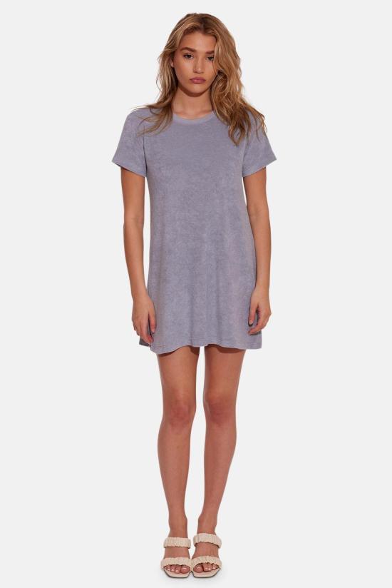  더 타일 클럽 숏 원피스 타일 클럽 테리 티 드레스 그레이 - THE TILE CLUB