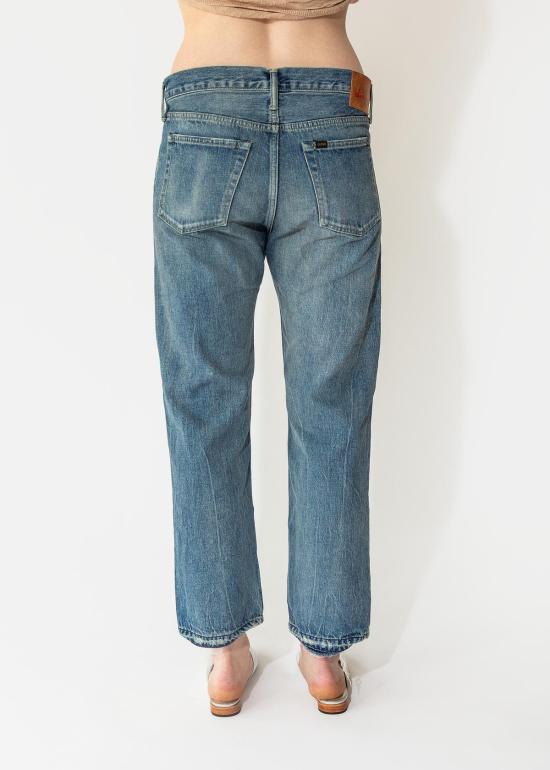  치말라 데님 팬츠 셀비지 데님 중고 앵클 컷 라이트 디스트레스 - CHIMALA