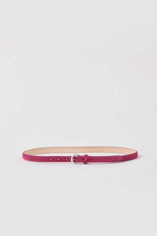  클로즈드 슬림 벨트 닫힌 스웨이드  핑크