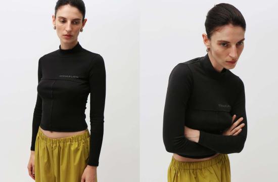 에크하우스 라타 터틀넥 Eckhaus Latta Lapped 베이비  블랙 - ECKHAUS LATTA