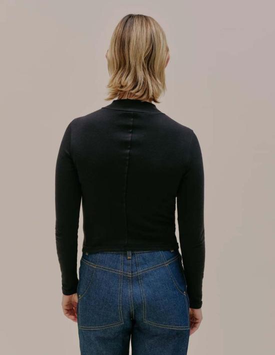  에크하우스 라타 터틀넥 Eckhaus Latta Lapped 베이비  블랙 - ECKHAUS LATTA