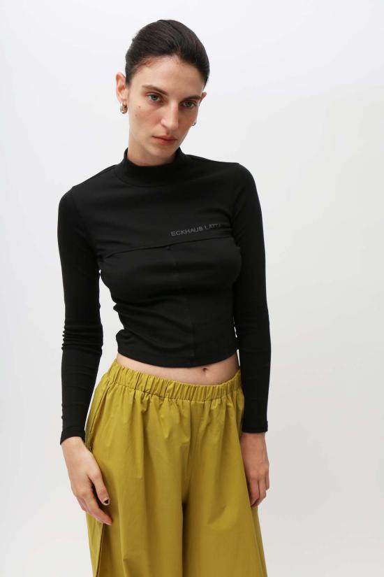  에크하우스 라타 터틀넥 Eckhaus Latta Lapped 베이비  블랙 - ECKHAUS LATTA