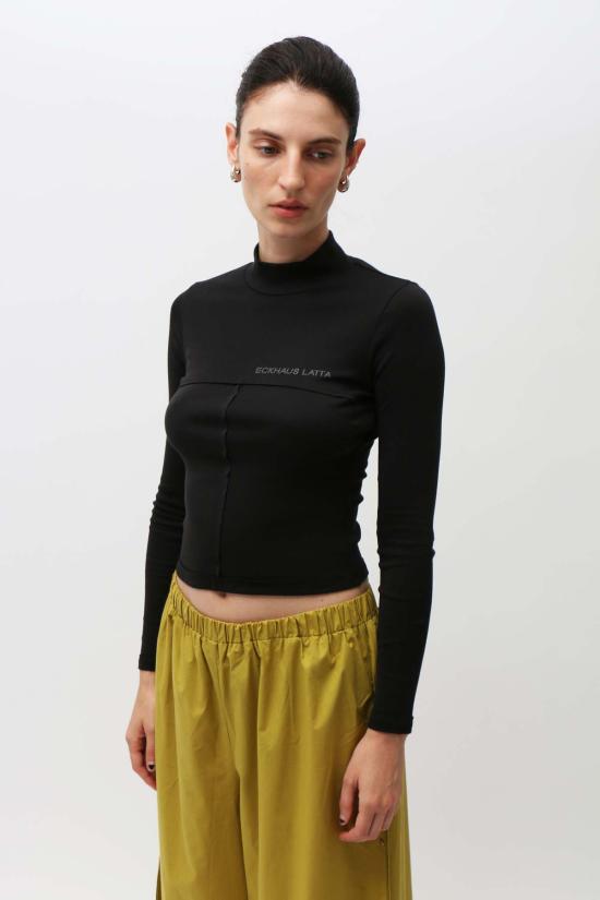  에크하우스 라타 터틀넥 Eckhaus Latta Lapped 베이비  블랙 - ECKHAUS LATTA