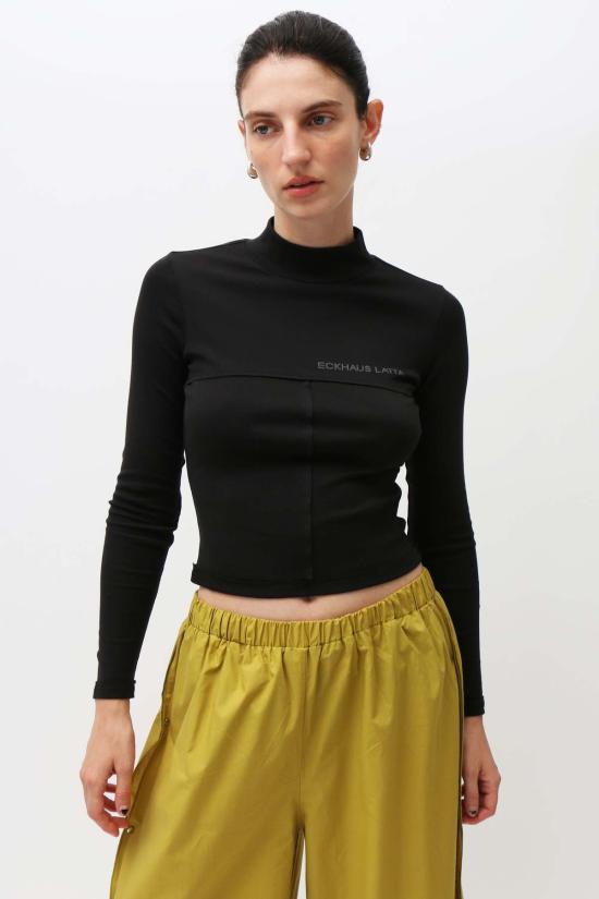  에크하우스 라타 터틀넥 Eckhaus Latta Lapped 베이비  블랙 - ECKHAUS LATTA