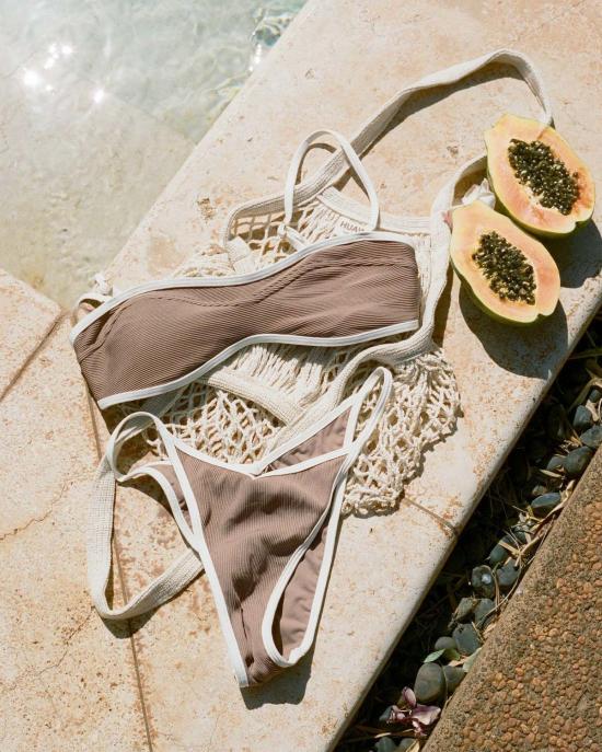  엘스페이스 비키니 수영복 LSpace 픽시 비키니 바텀 새들/크림