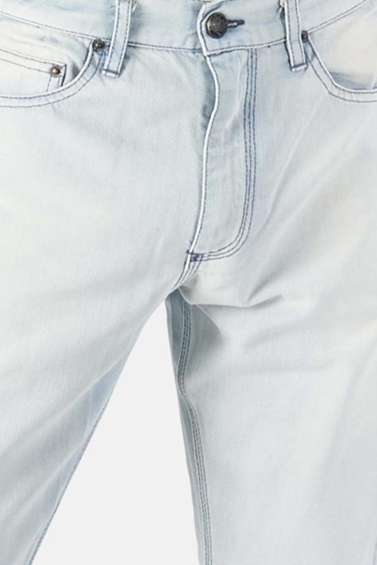  블루&크림 데님 팬츠 Hl 빈티지 워시 데님 블리치 아웃 - BLUE&CREAM