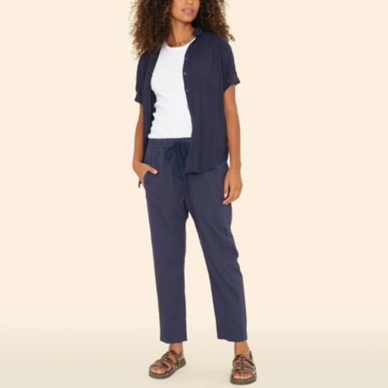  시레나 라운지 웨어 드레이퍼 팬츠 네이비 - XIRENA