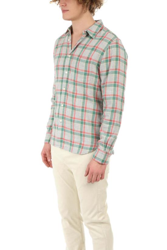  KATO 긴팔 셔츠 카토 더 리퍼 오가닉 코튼  그린 플레드 - KATO