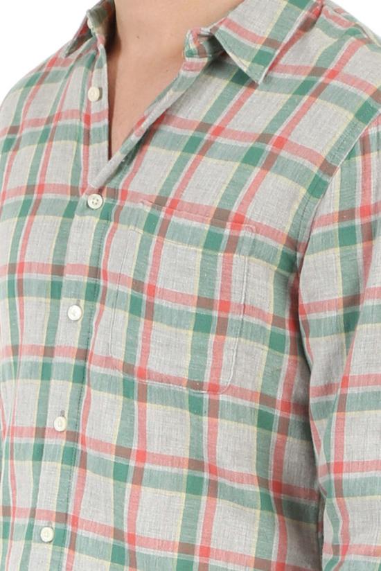  KATO 긴팔 셔츠 카토 더 리퍼 오가닉 코튼  그린 플레드 - KATO