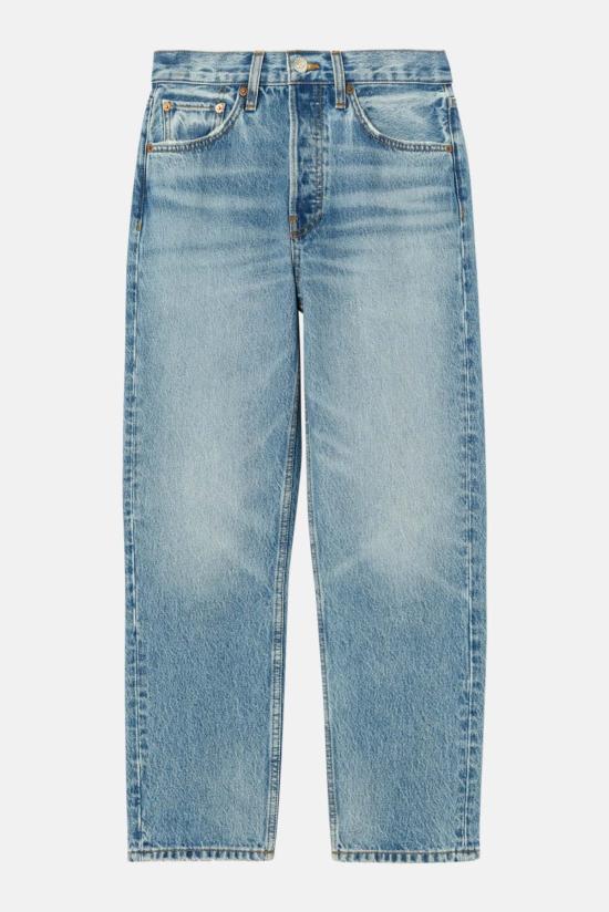  리던 데님 팬츠 Re/Done 70년대 스토브 파이프 진 페이버릿 블루