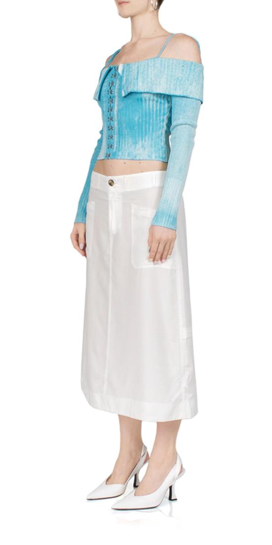  차오 루시아 미디 스커트 챠오 루시아 디노 스커트 화이트 - CIAO LUCIA