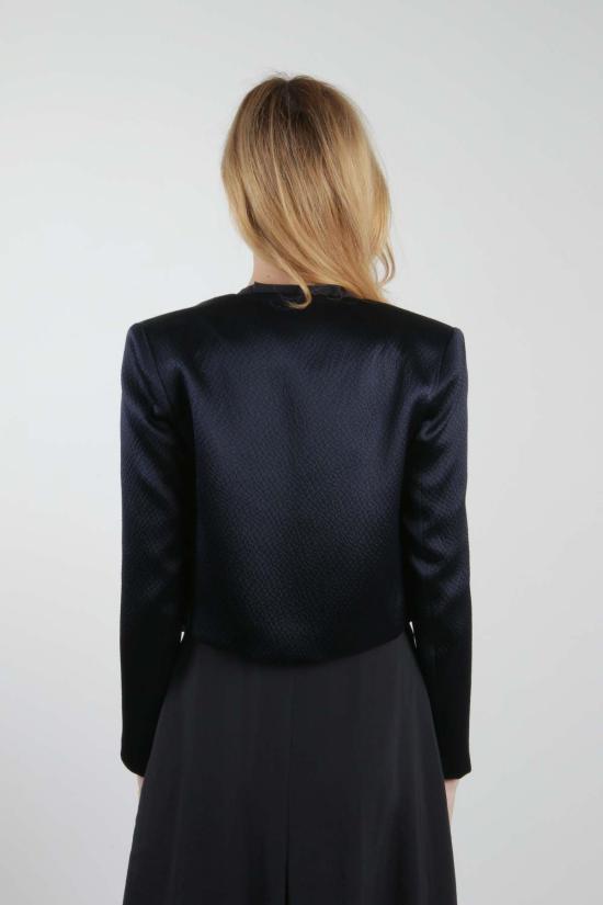  amannna 자켓 아마나 아밀리아 실크 재킷 네이비 - OTHER BRANDS